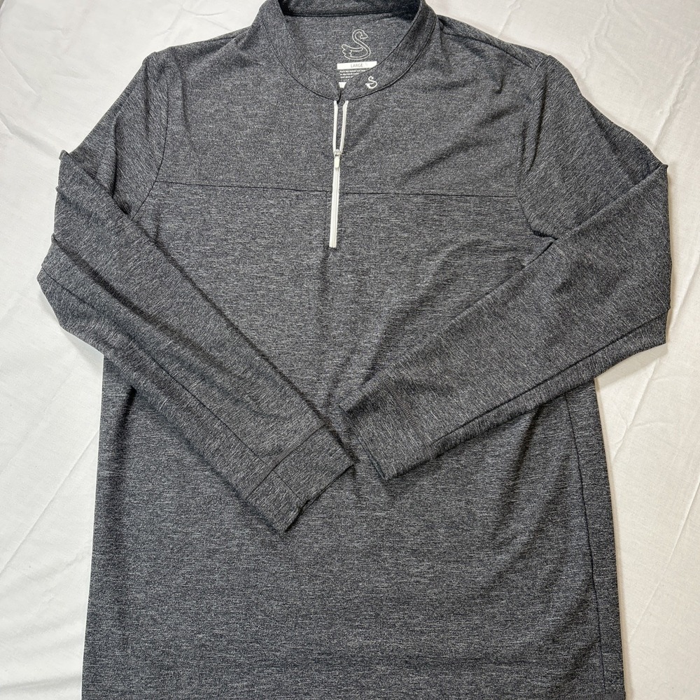 Quarter-Zip Men’s Sweater Pullover - Charcoal Gray